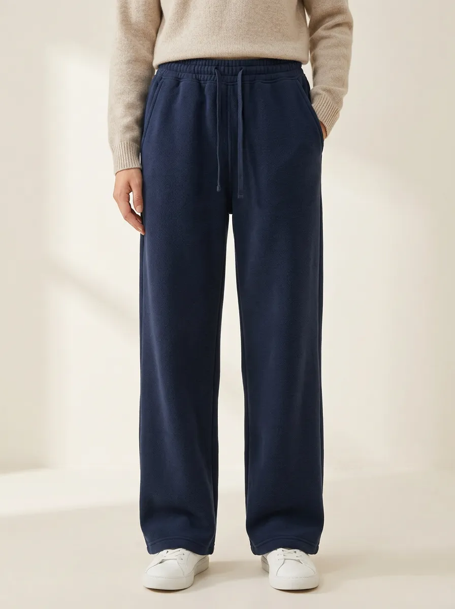 Unisex Structured Wide-Leg Jogger-Inspired Sport Pants