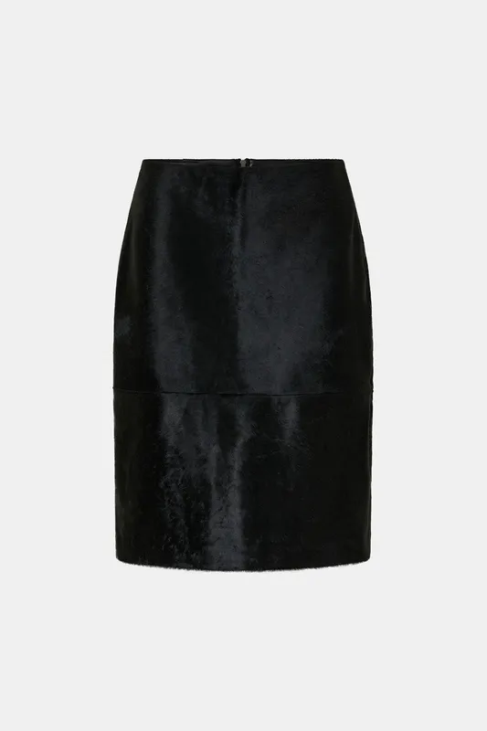 Black Faux Leather Everyday Skirt
