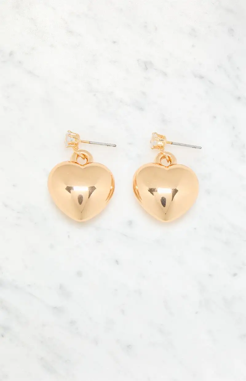 LA Hearts Puffy Heart Drop Earrings
