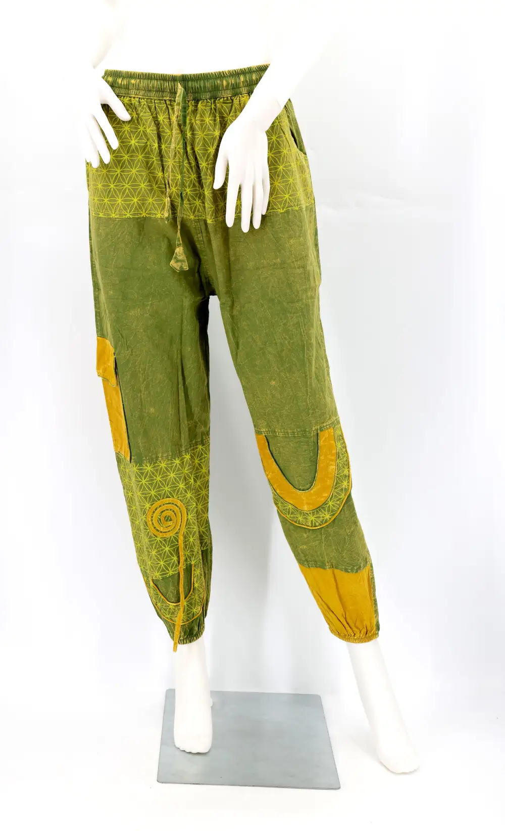 Women's Structured Harem Cargo Patchwork Cargo Pants