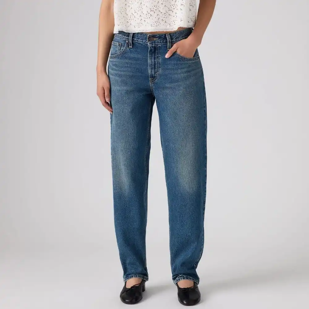 Mid-Rise Loose-Taper Women's Jeans