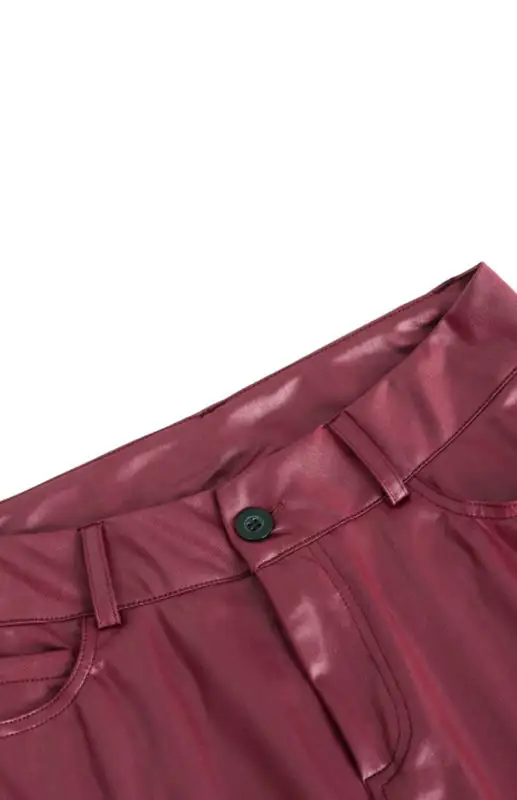 Pu Leather Feet Trousers Pants