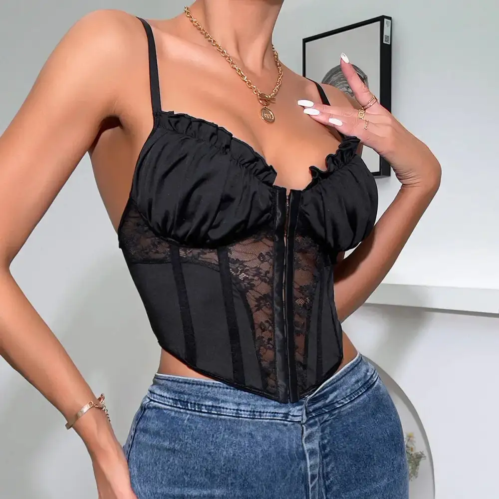 Sheer Longline Bra with Adjustable Straps
