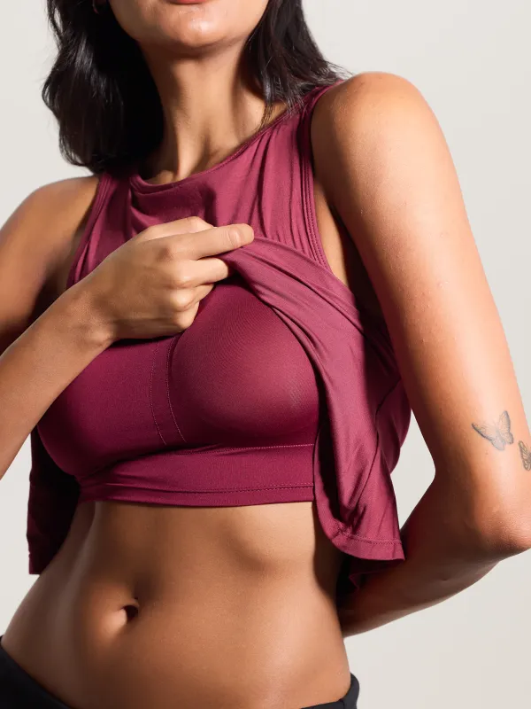 Flowy Boat Neck Tank Top