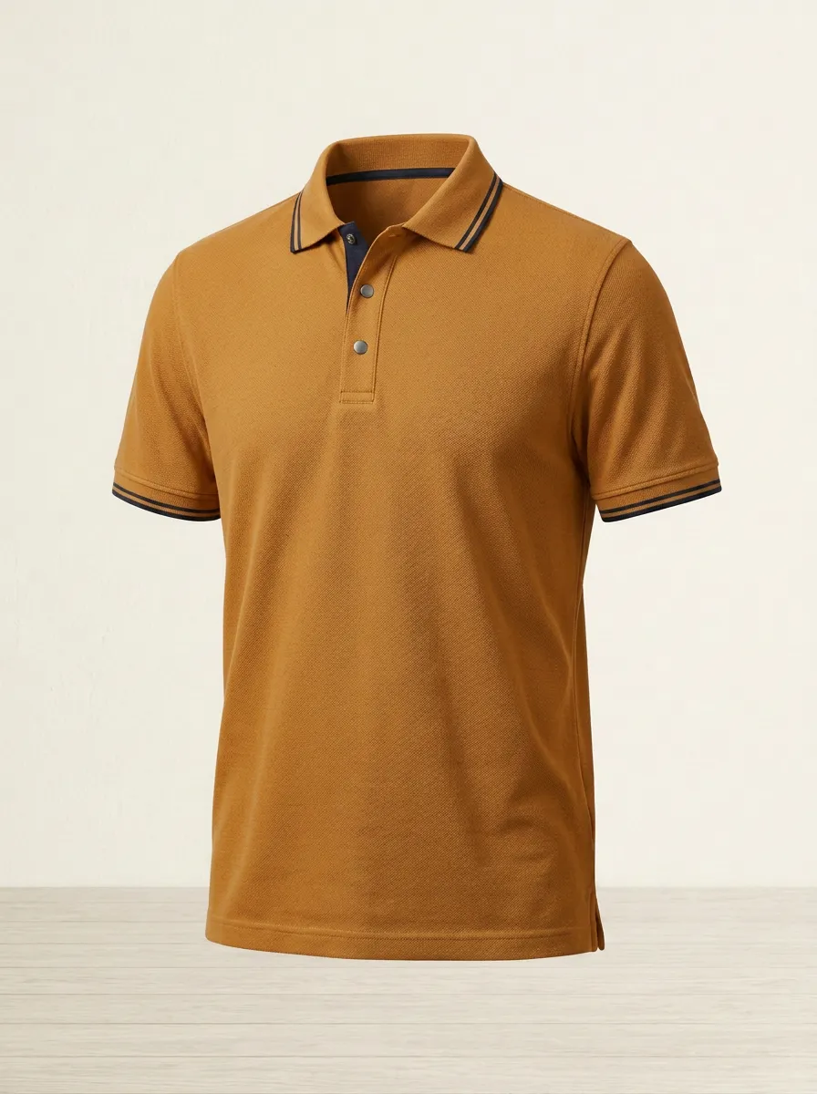 Modern Layered-Detail Men's Polo Shirt