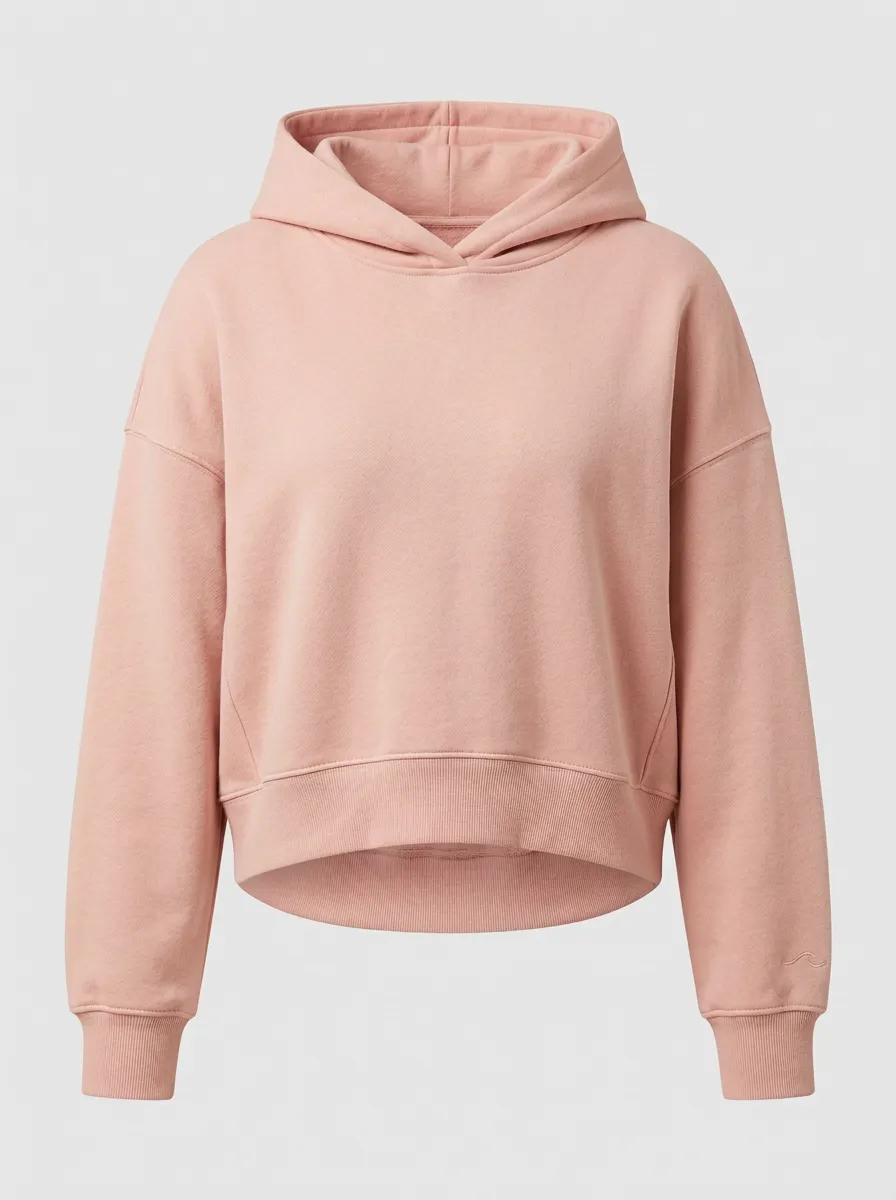 Women's Casual Minimalist Solid Beige Hoodie