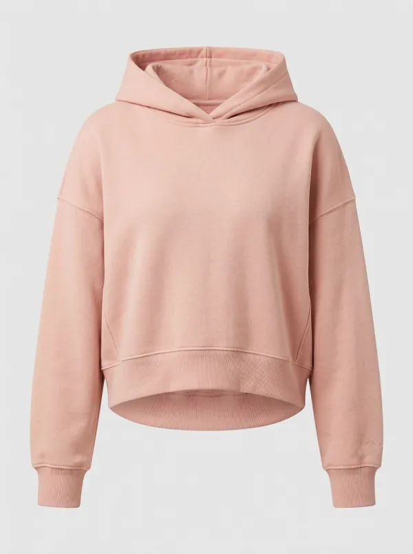 Women's Casual Minimalist Solid Beige Hoodie