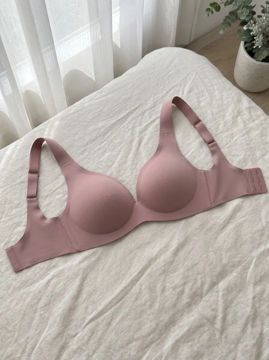 Women's Dusty Seamless Wireless Padded Adjustable Strap Everyday Essential Bra