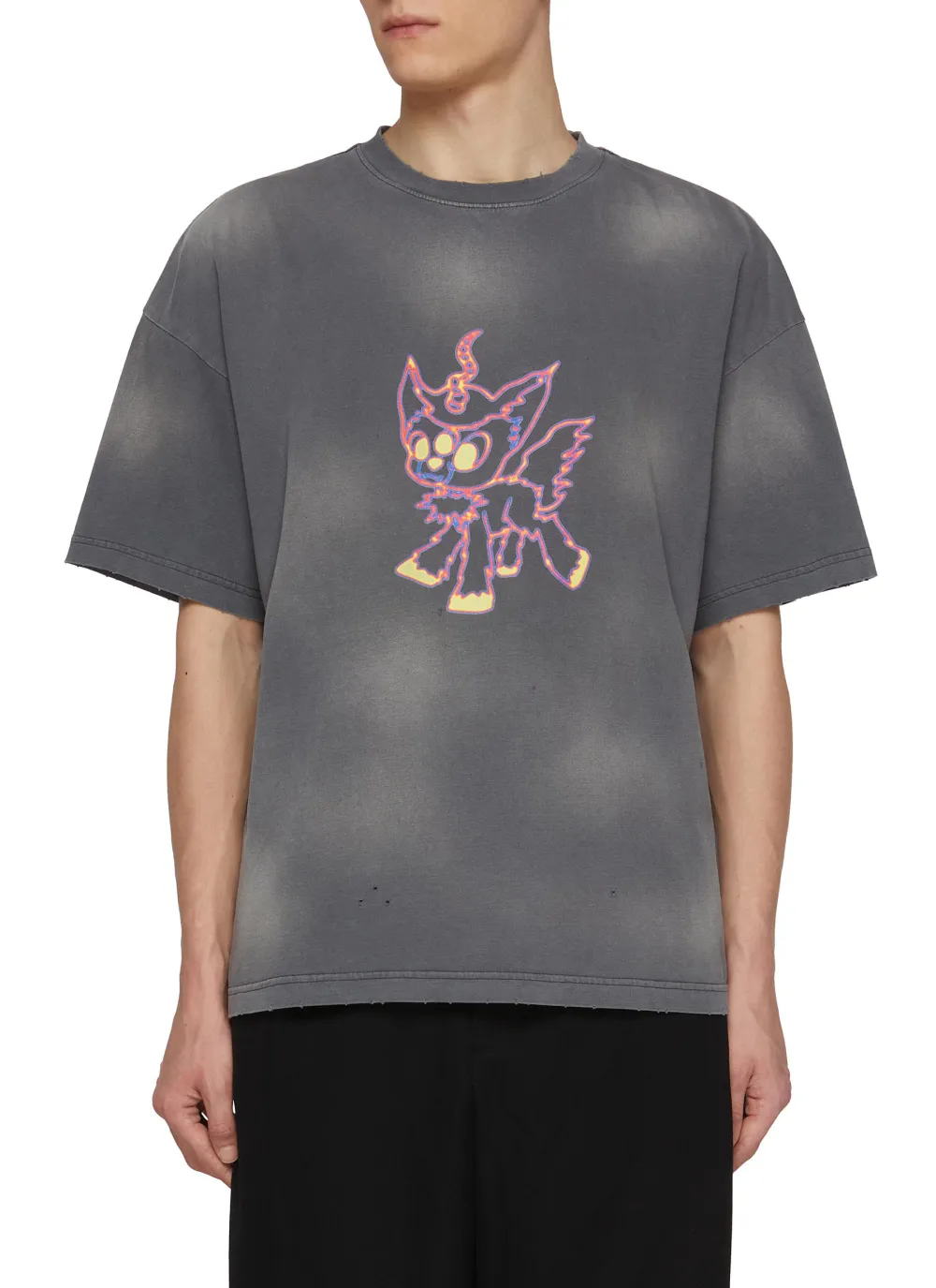Hip-Hop Vintage Old-Fashioned Grey Cottom T-Shirts