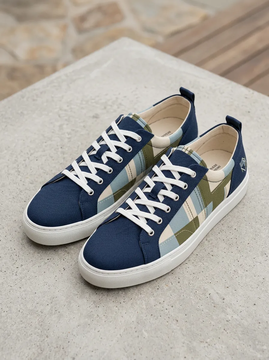 Plaid Canvas Sneakers