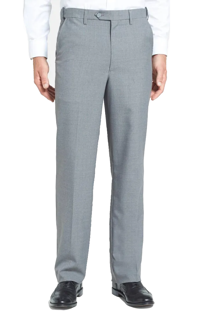 Classic Gabardine Tropical Weave Flannel Flat Front Pleated Front Trousers