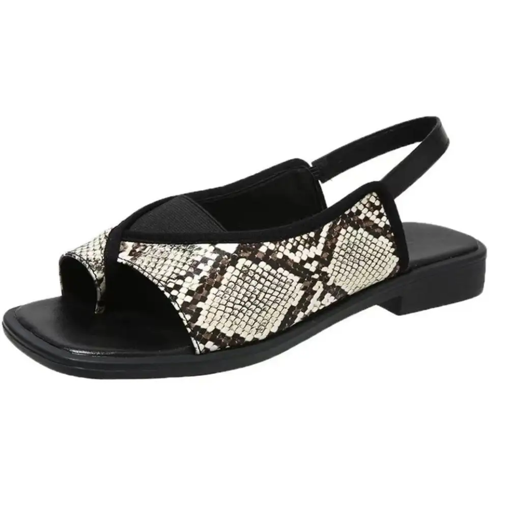 Floral Detail Flat Sandals