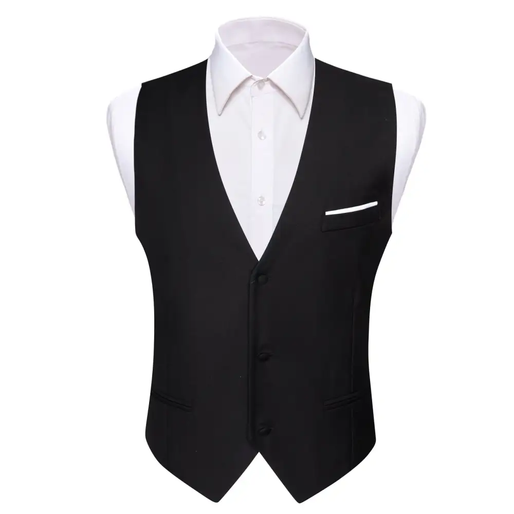 Solid Business Formal Dress Vest