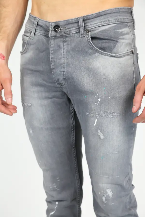 Everyday Paint Detail Skinny Fit Distressed Jeans