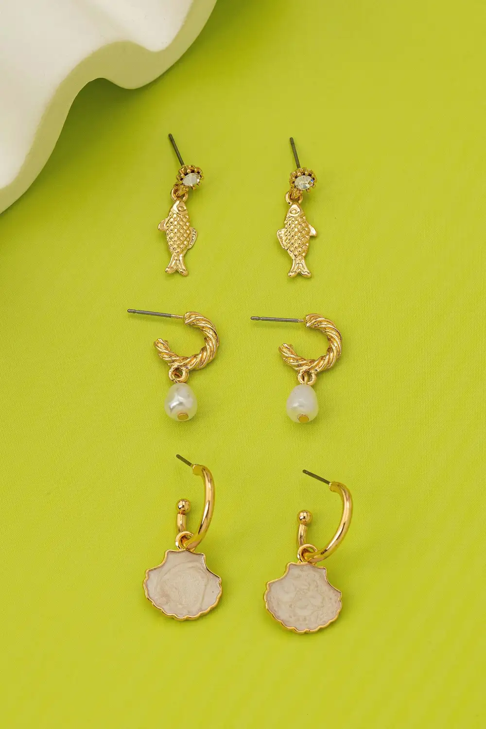 Fish Shell Pearl Marine Trio
