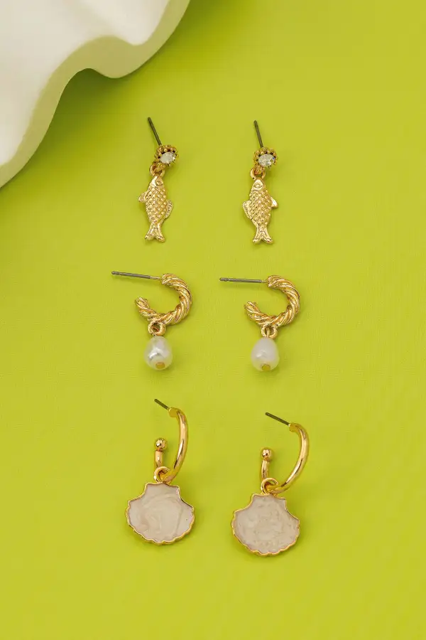 Fish Shell Pearl Marine Trio