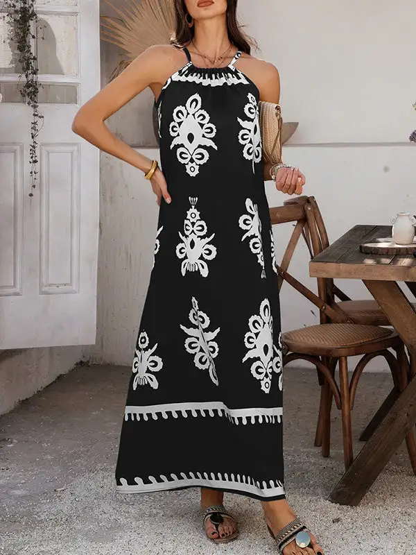 Loose Halter Neck Maxi Dress