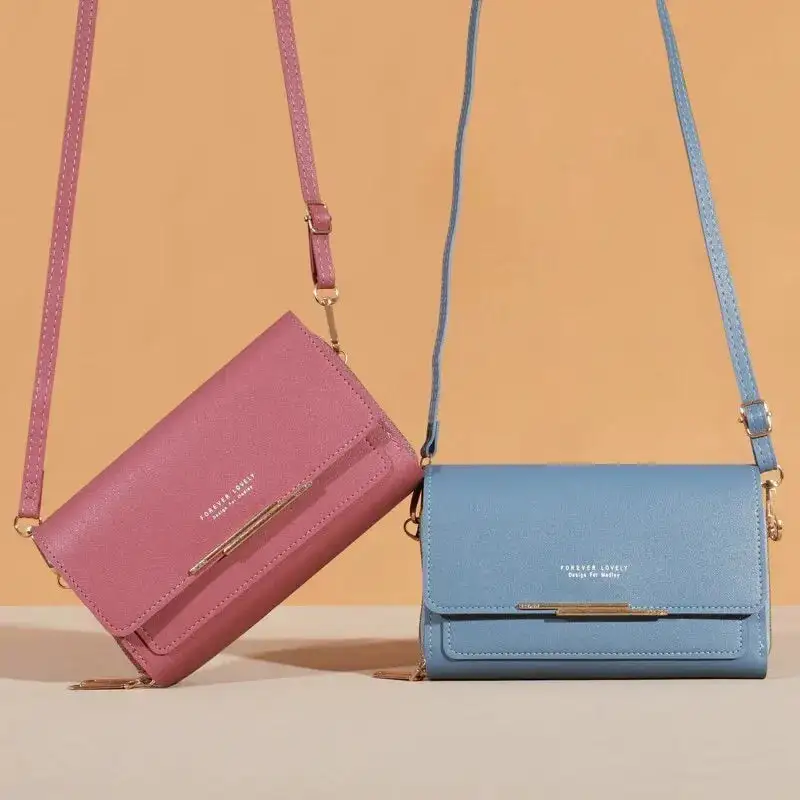 Modern Korean: Large-Capacity Halter Shoulder Bag with Card Pouch