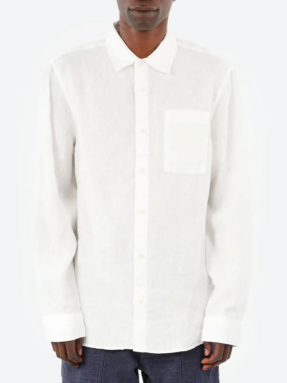 Men's Linen Point Collar Shirt