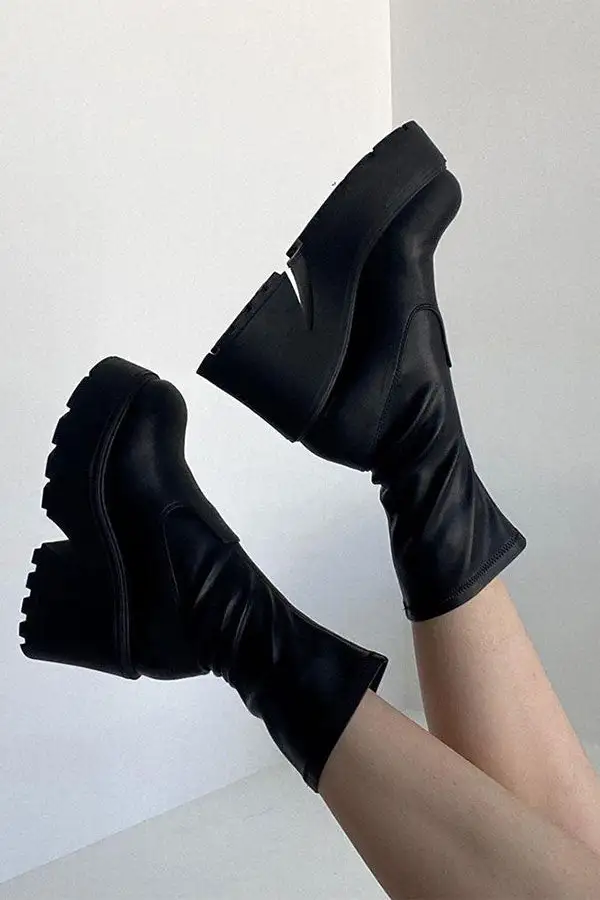 Punk Chunky Ankle Boots