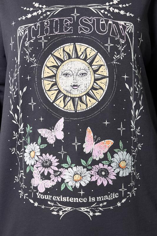 Grey Celestial Graphic Print Sweatshirt detail 3