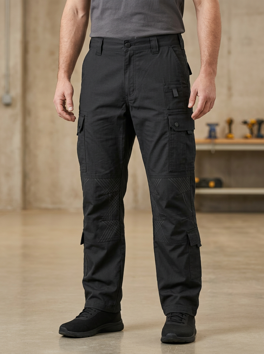 Unisex Tactical Reinforced Knee Work Graphic Pattern Pants