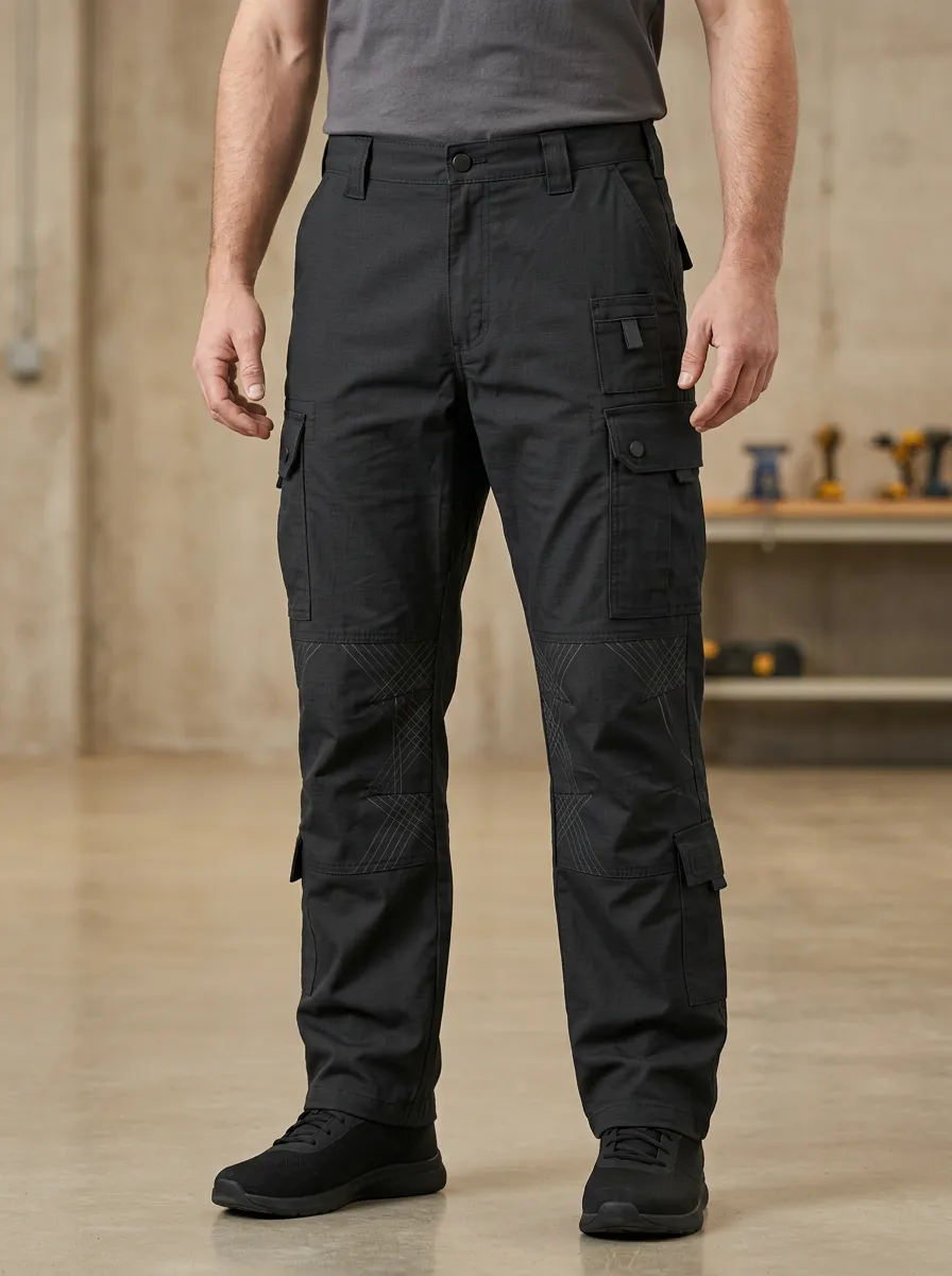 Unisex Tactical Reinforced Knee Work Graphic Pattern Pants