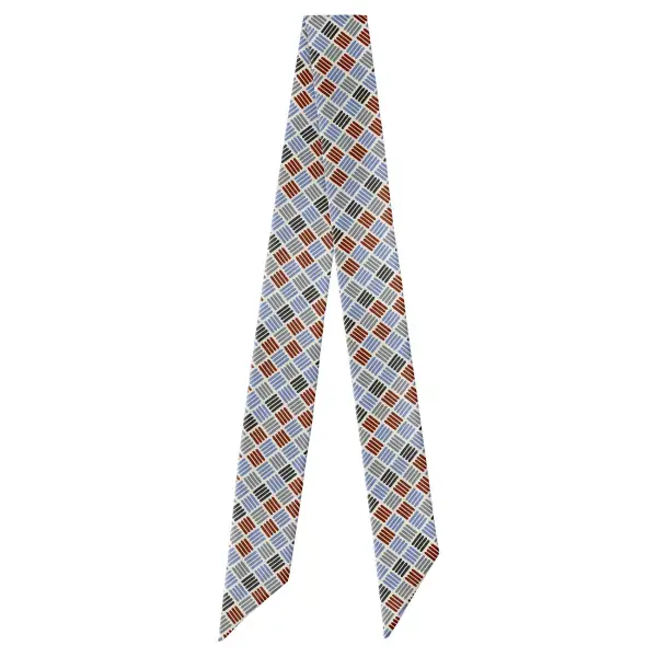 Crosshatch Plaid Pattern Hair Scarf