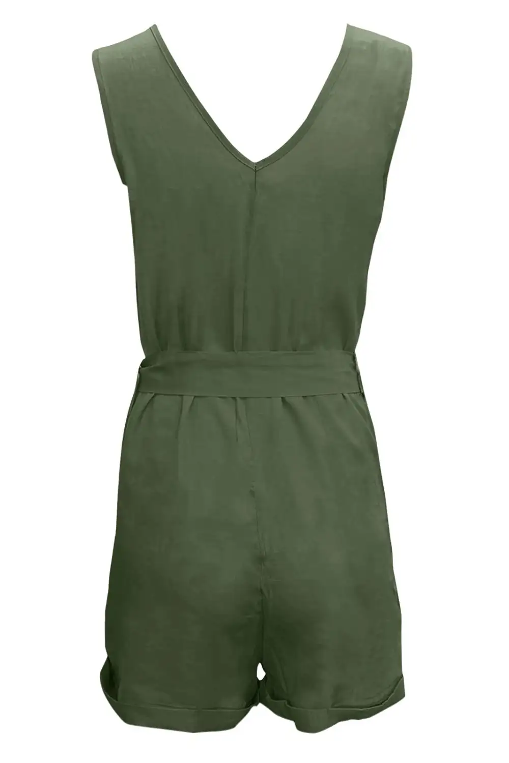 Tied Neck Pocket Romper