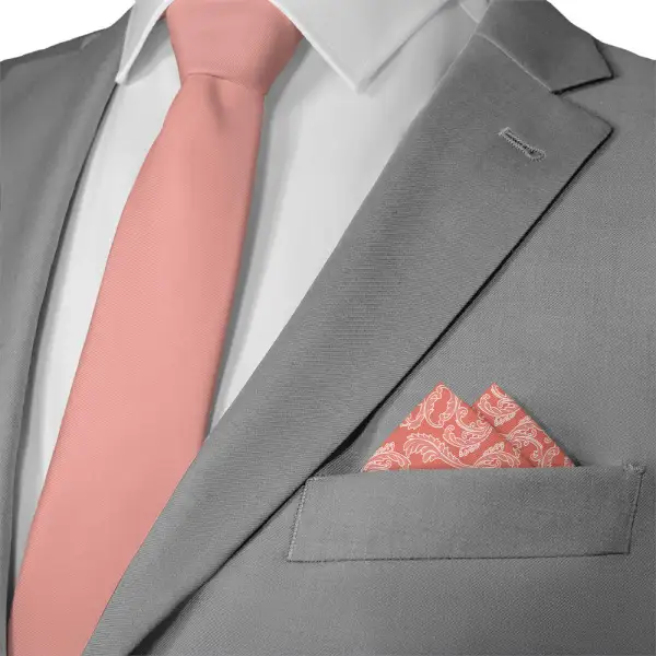Clean Formal Ornate Paisley Pocket Square