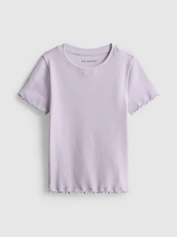 1.5-8yrs | Ribbed Lettuce Trim T-Shirt