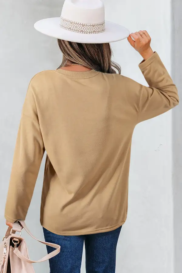 Women's Graphic Long Sleeve Drawstring Top