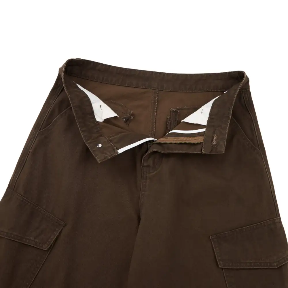 Straight Leg Baggy Paneled Cargo Pants