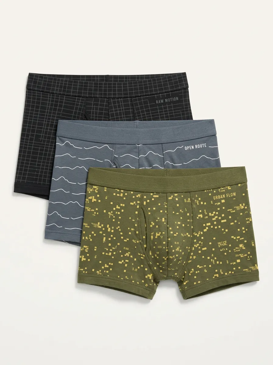 Grid Pixel Boxer Brief Set