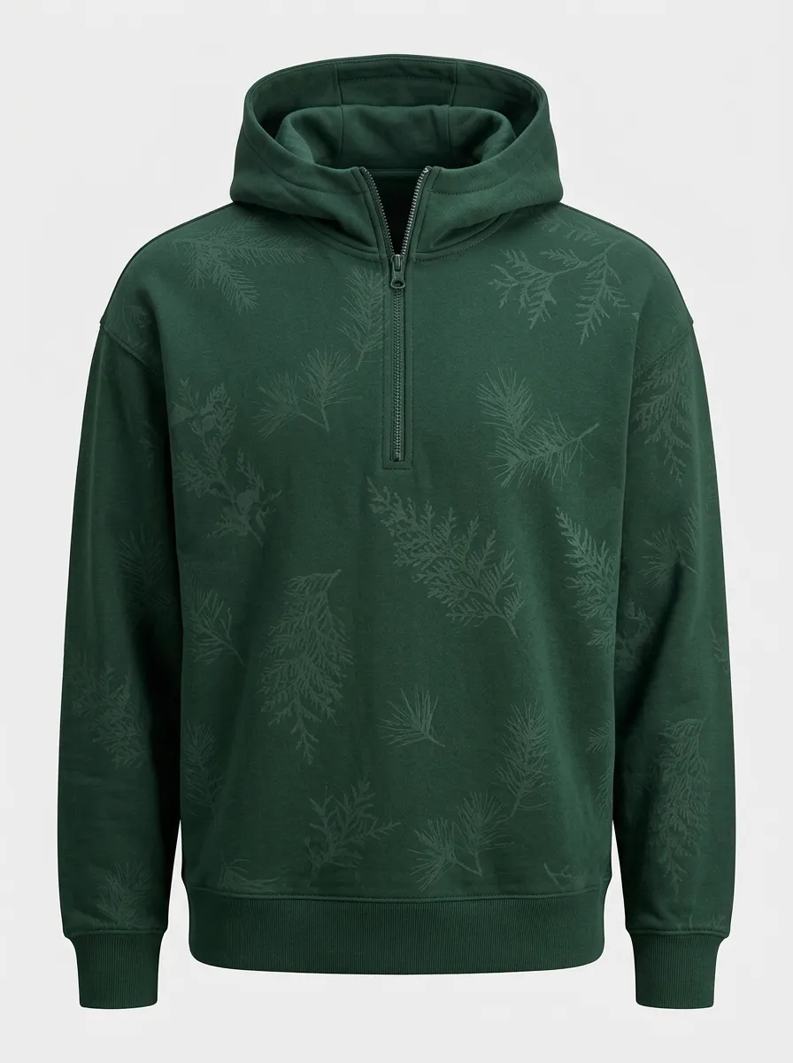 Men's Pine Branch Graphic Quarter-Zip Hoodie