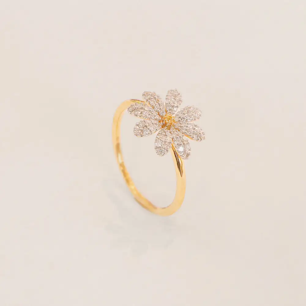 Diamond Sapphire Heart Ring