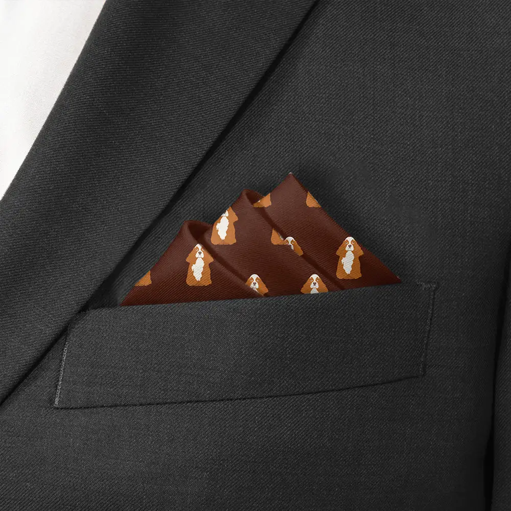Clean Elegant Animal Motif Dog Motif Pocket Square
