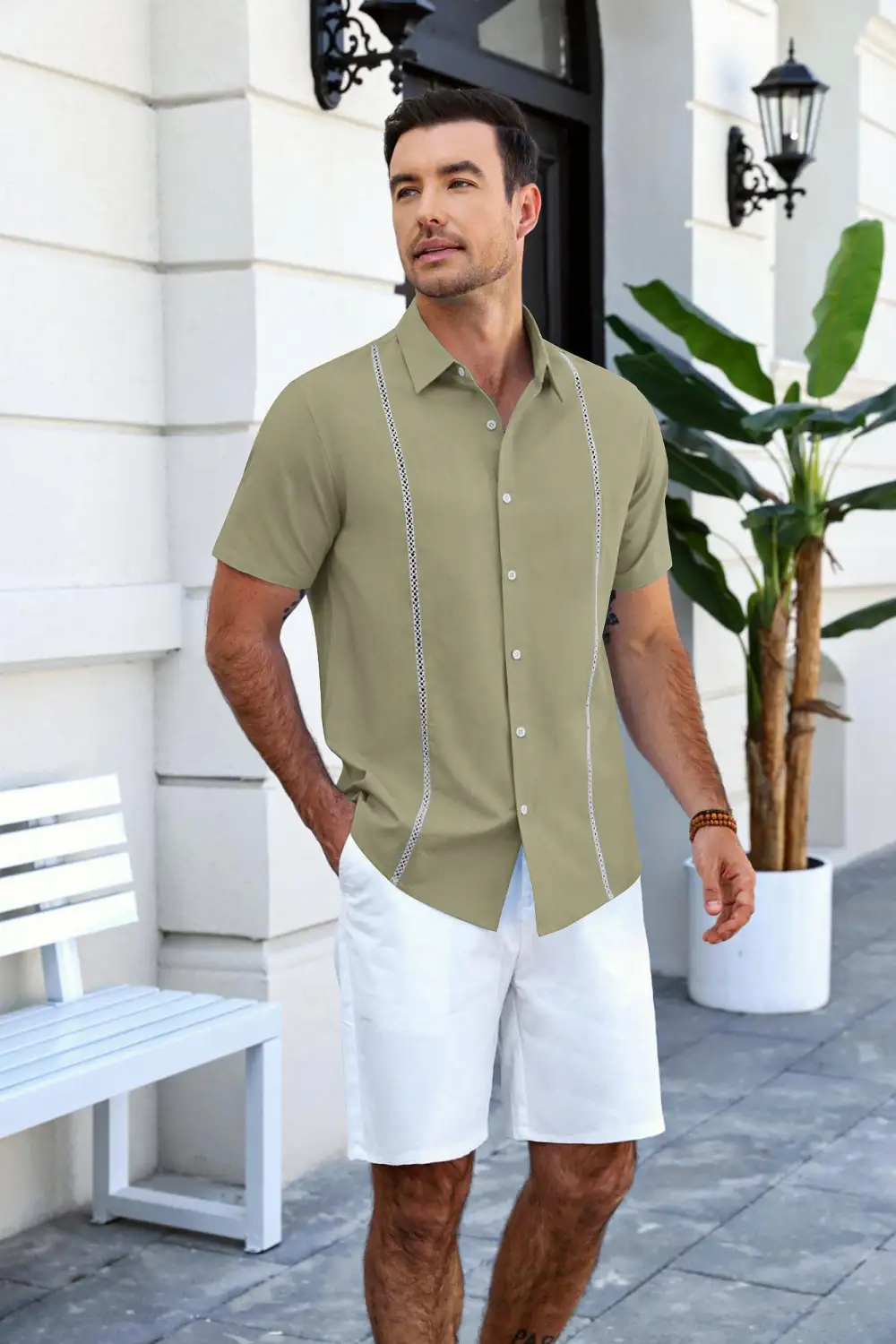 Summer Casual Cuban Guayabera Shirt