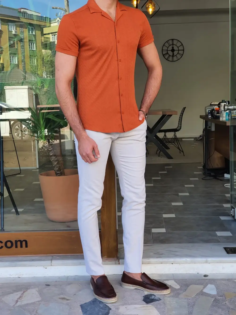 Everyday Short Sleeve Slim Fit Casual Shirt