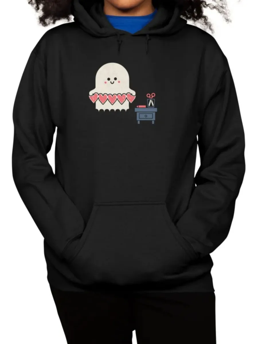 Cute Crafting Ghost Hoodie