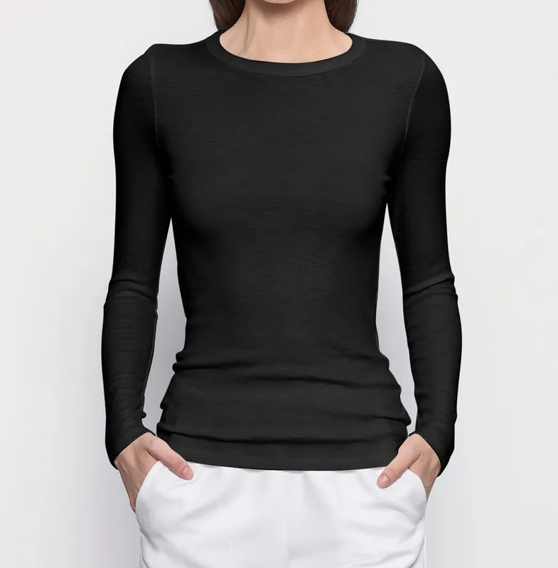 Knit L/S Crew Black