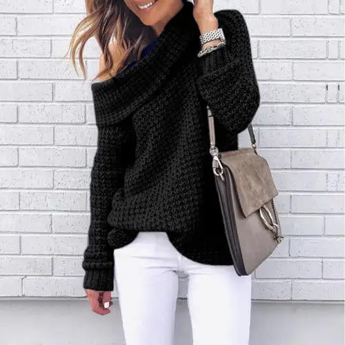 Off Shoulder Openwork Sweater