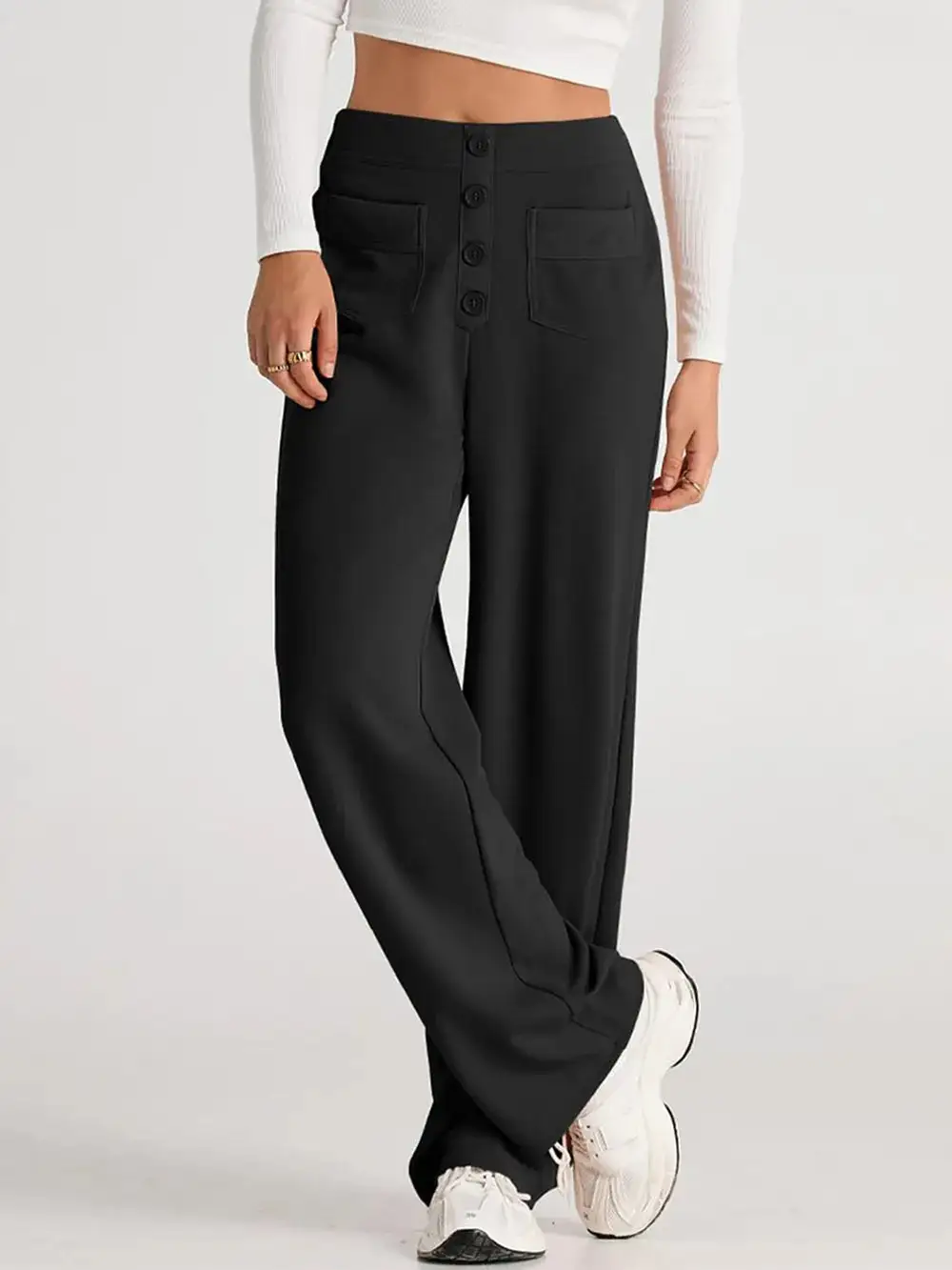 Wide Leg Comfort Fit Pants