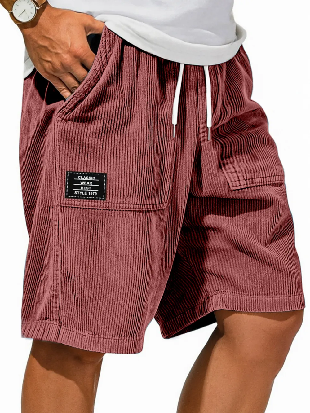 Structured Garment Washed Shorts