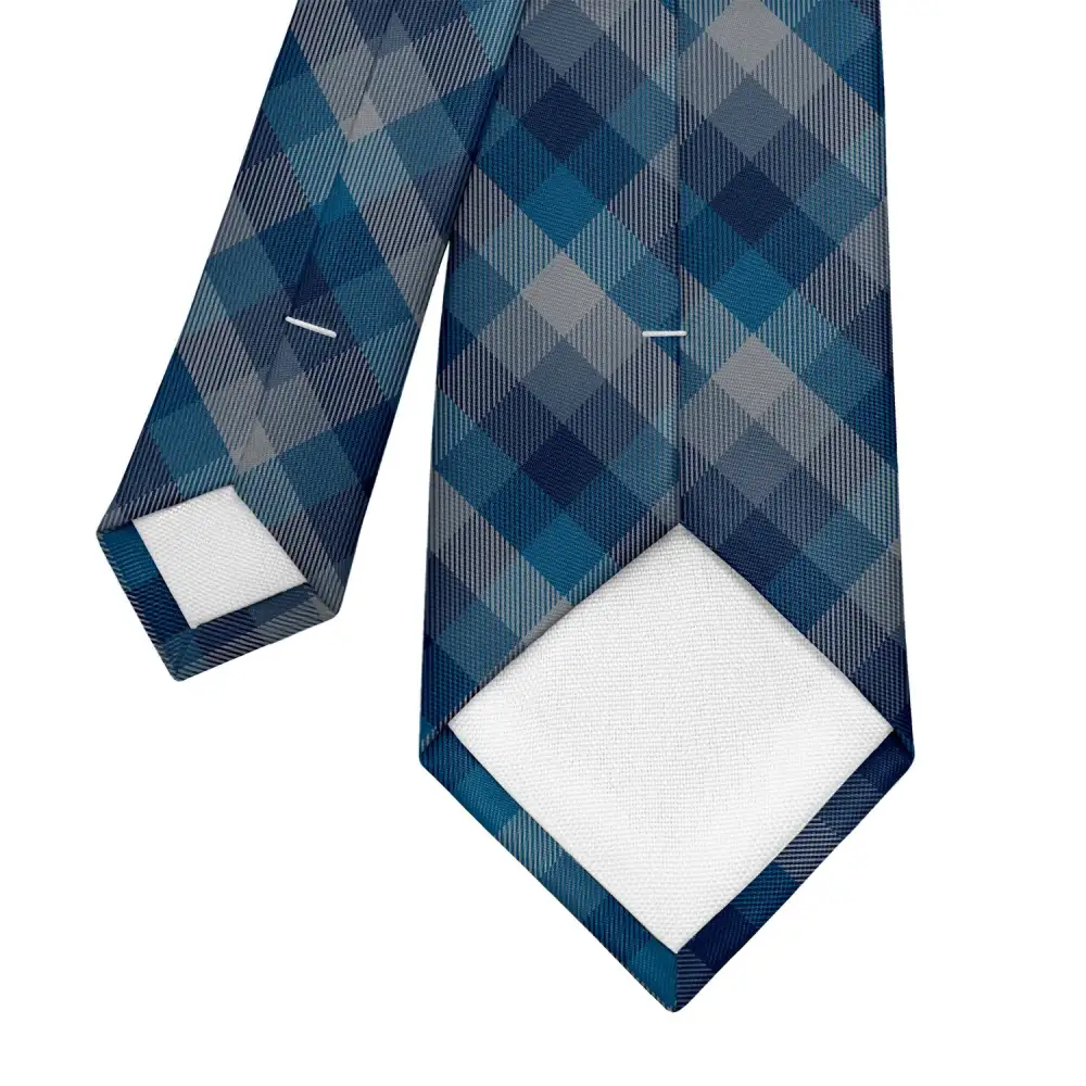 Refined Plaid Motif Necktie