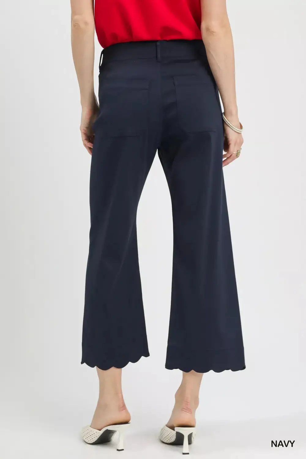 Wide Leg Pocketed Casual Pants