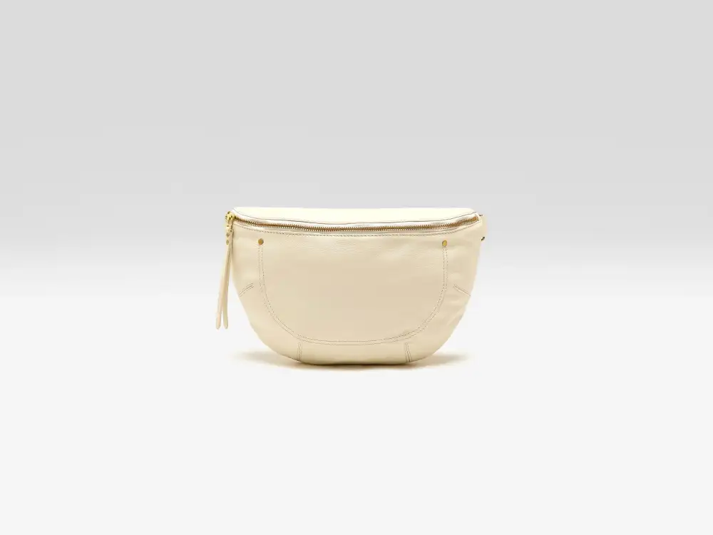 Classic Leather Half Moon Sling Crossbody Bag