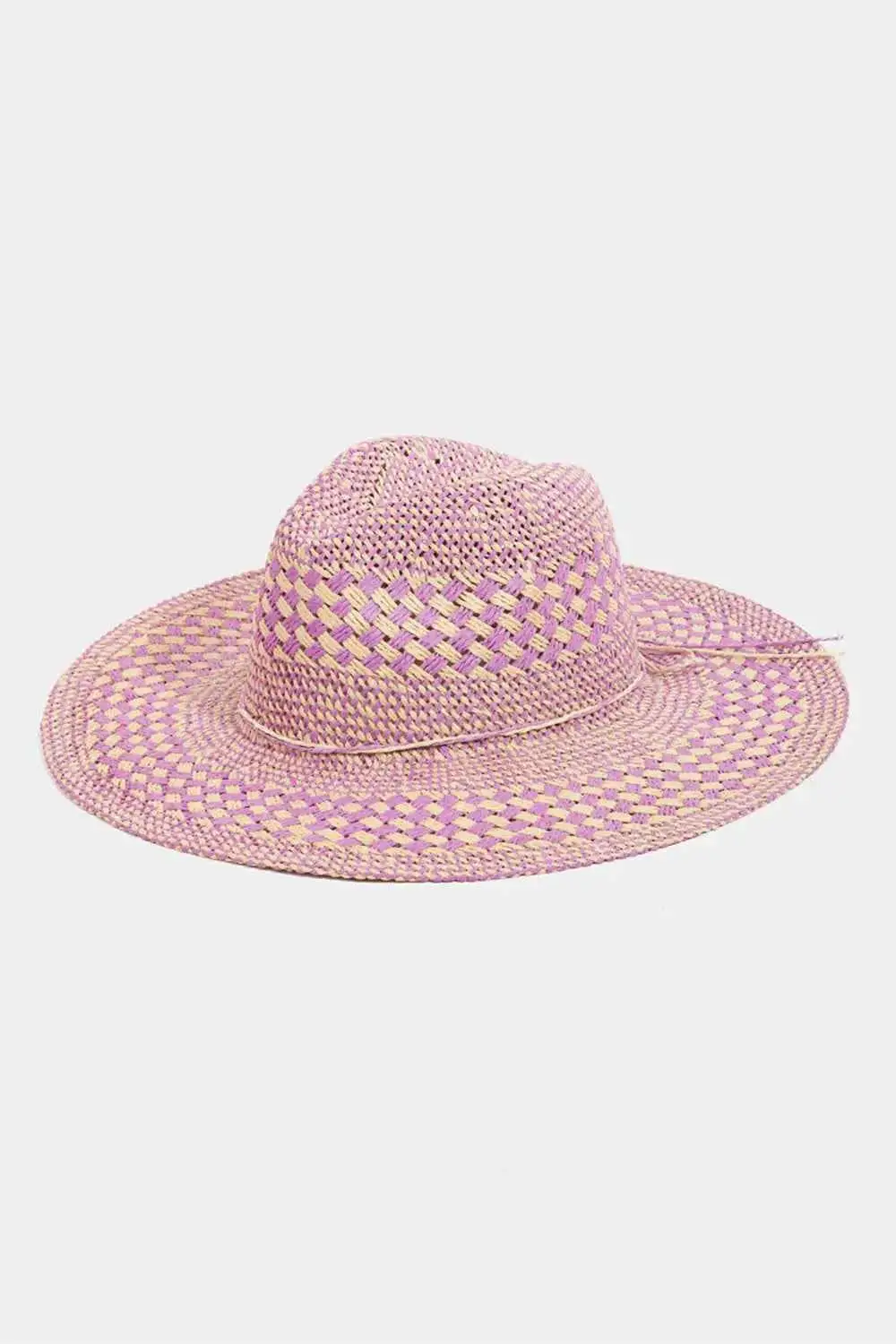 Fame Checkered Straw Hat