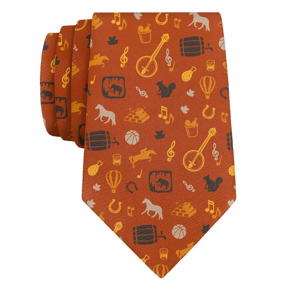 Polished Heritage Emblem Style Necktie