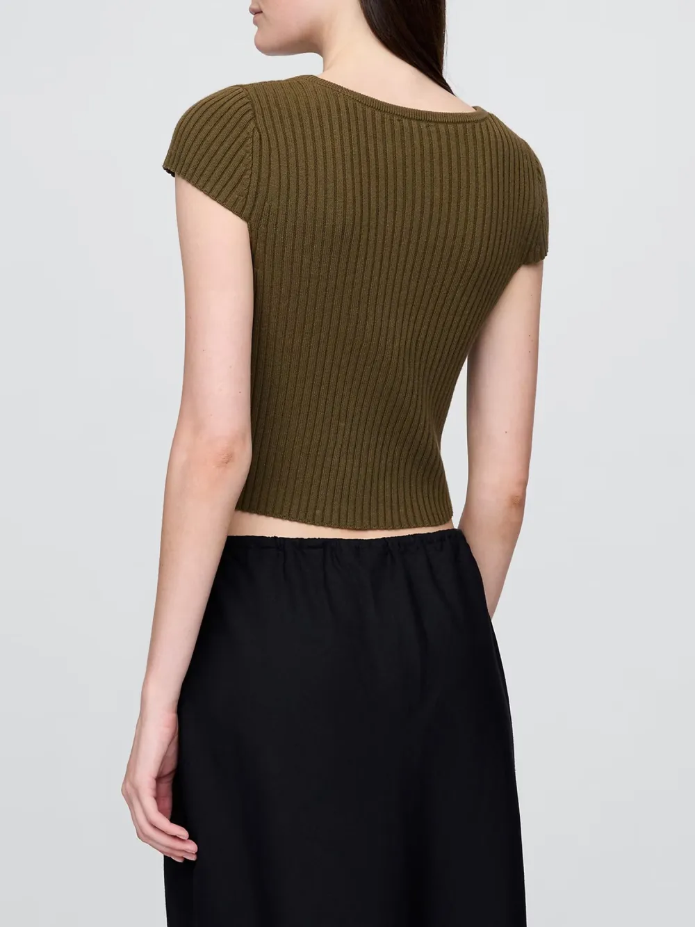 Fitted Ribbed Cardigan